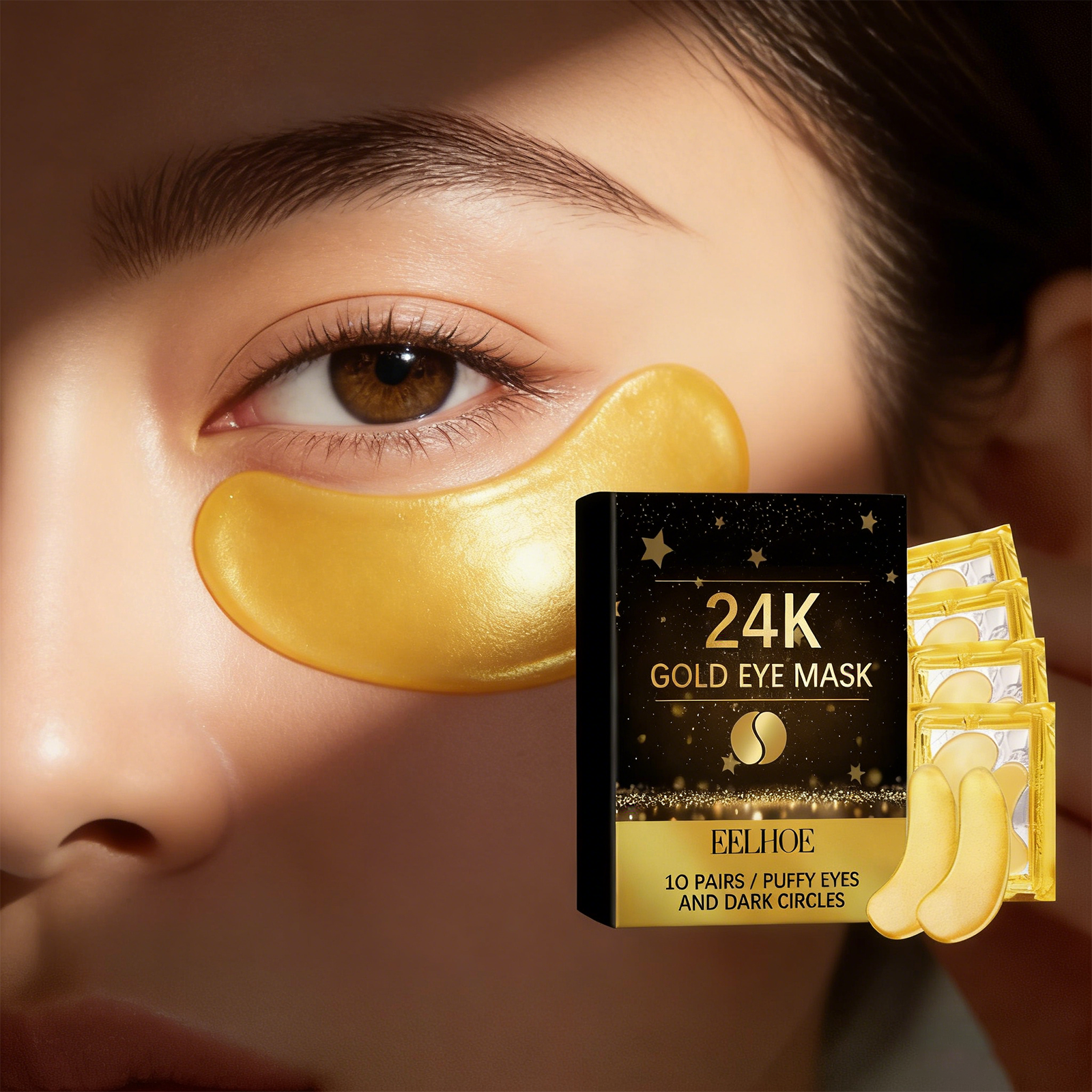 Luxury Gold Skincare - Moisturizing Repairing 24k Gold Eye Mask