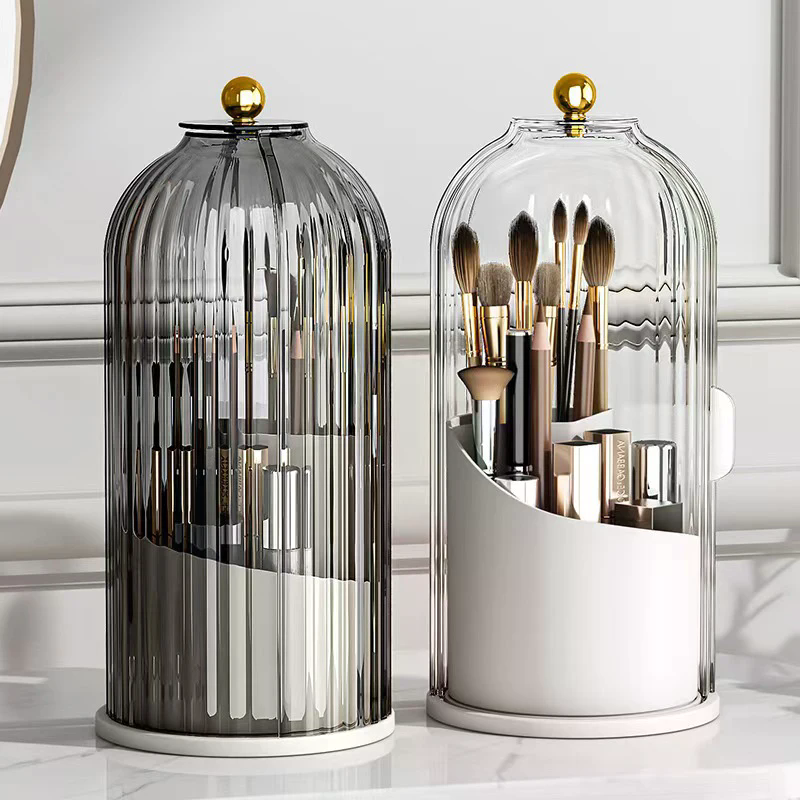 Luxury Skincare Containers - 360° Rotating Makeup Brush Holder With
