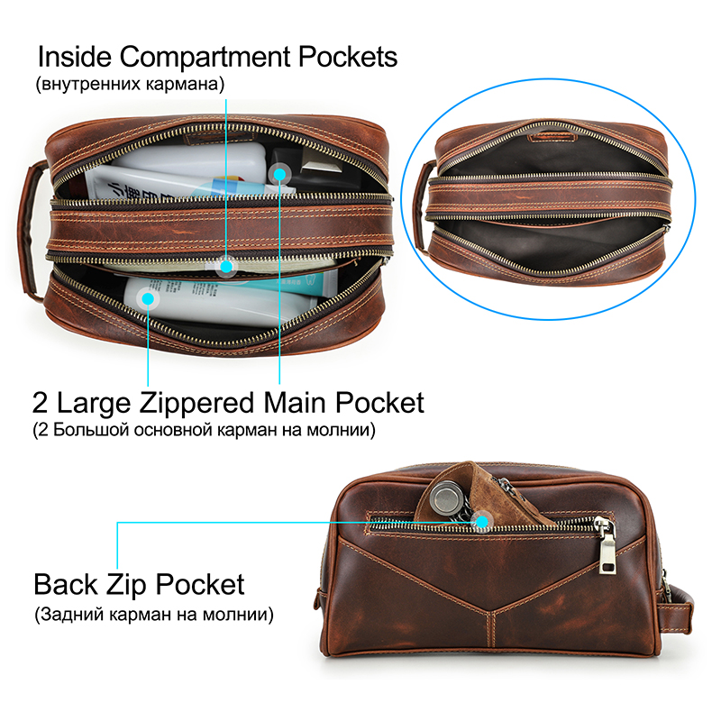 Crazy Horse Genuine Leather Tr - Luxury Skincare Containers recensione e prezzo