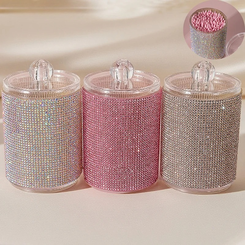 Luxury Diamond Cotton Swab Sto - Luxury Skincare Containers recensione e prezzo