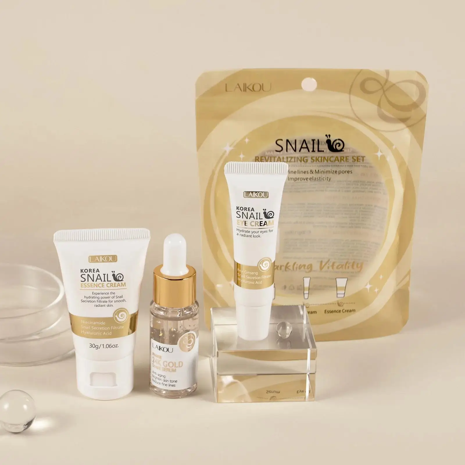 24K Gold Snail Repair Serum Ey - Luxury Gold Skincare recensione e prezzo