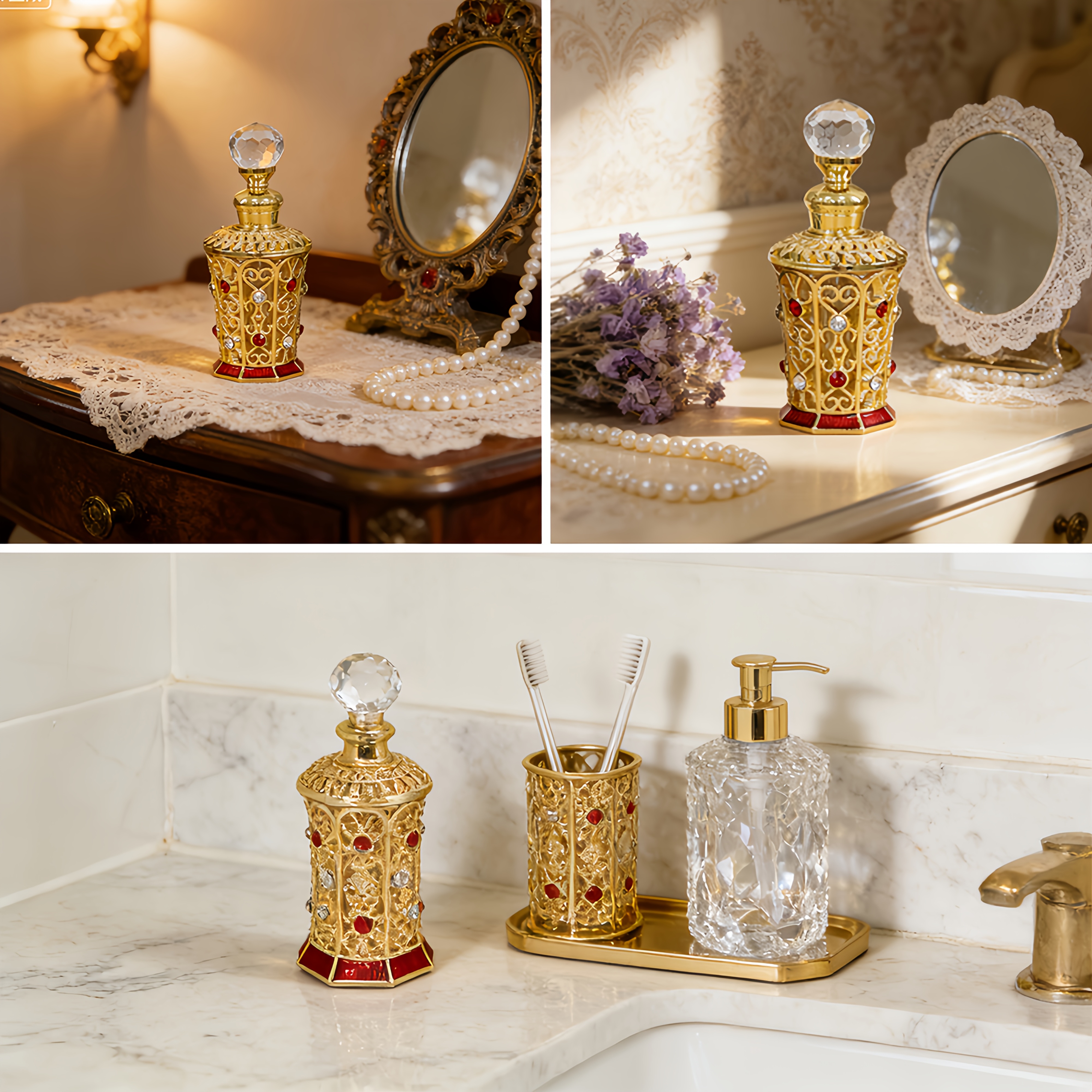 A Set of Vintage-Style Dispens - Luxury Gold Skincare recensione e prezzo